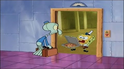 🍀Squidward Elevator SpongBob delivery pizza🍀