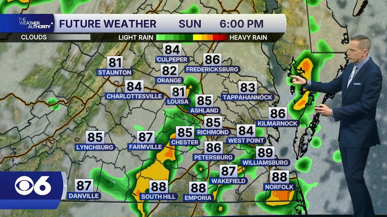 Level 2 risk for severe weather for CBS 6 viewing area Sunday
