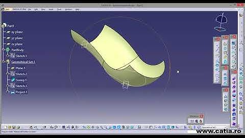 How to create a mechanical part using CATIA Part Design and Generative Shape Design 74