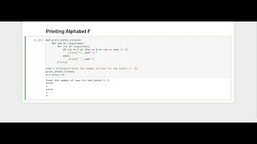 100 Days Python Loop Challenge  | Day : 11 Printing Alphabet F