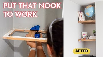 Transform Your Awkward Nook with Sleek DIY Floating Shelves - Thin, Strong, and Fabulous!