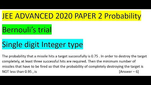 The probability that a missile hits a target successfully is 0.75 . In order to destroy the target