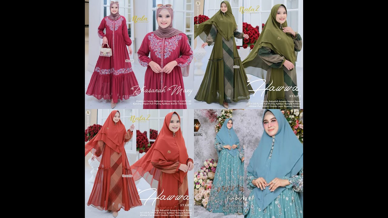 Gamis lebaran 2022 simple anggun dan mewah