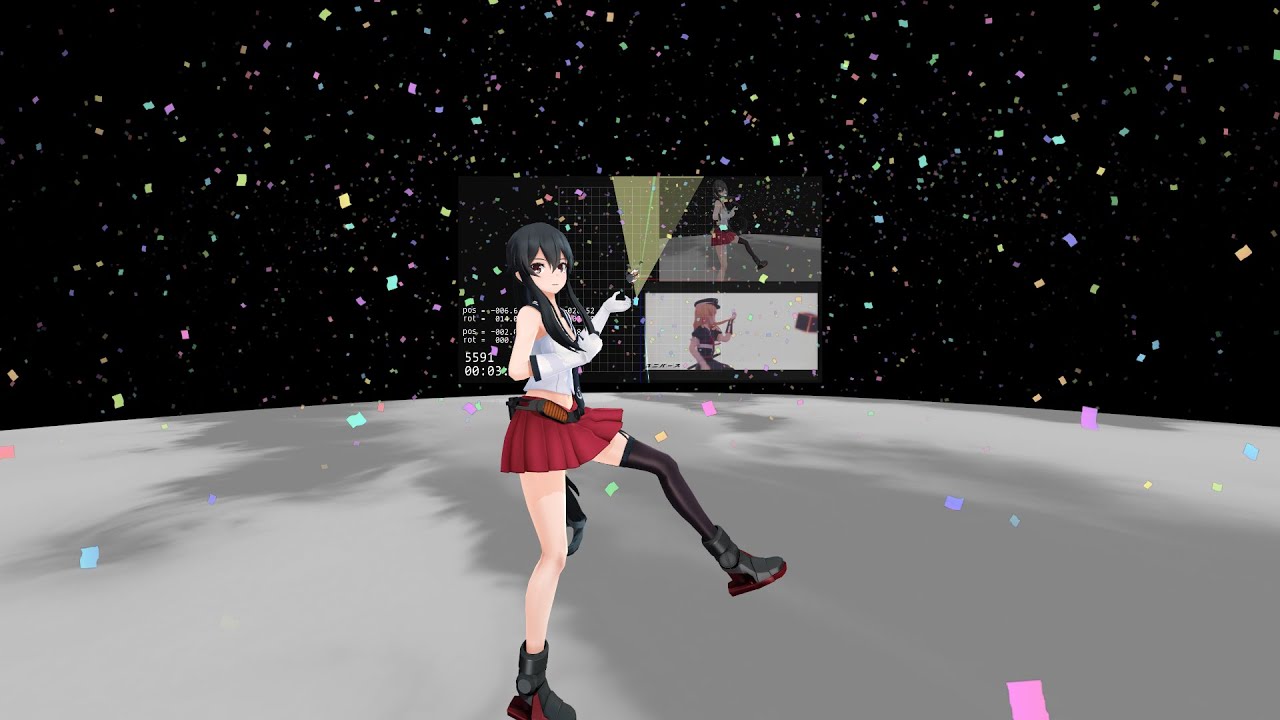 MMD VR Test 185 (動画作成準備編) [ユニバース][矢矧(艦これ)]