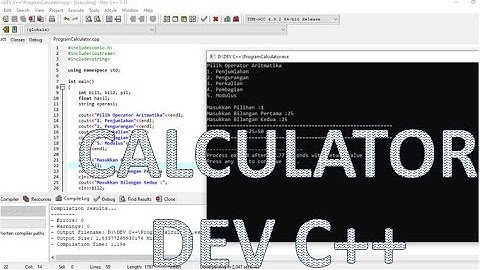 Contoh Program Kalkulator Sederhana Menggunakan Switch Case