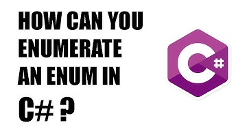 How can you enumerate an enum in C#?