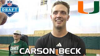 Carson Beck Reviews Miami Pro Day & Thankful To Be A Hurricane | 2026 NFL Draft