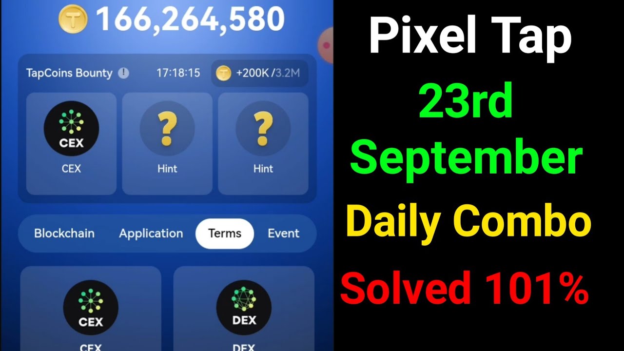 23 September Tap Coin Daily Bounty Cards (Solved) 100% | Tap Coin Daily Combo Cards