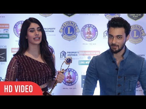 Loveyatri Couple At Lions Gold Awards 2019 | Aayush Sharma And Warina Hussain