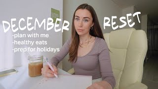 DECEMBER MONTHLY RESET | planning, grocery shopping, cleaning, health updates + holiday prep!