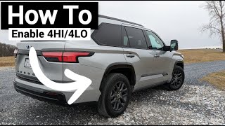 How to Enable 4HI/4LO | 2023 Toyota Sequoia