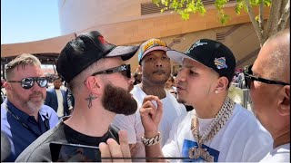 "I'LL KNOCK YOU TF OUT" CALEB PLANT & EDGAR BERLANGA FACE-TO-FACE AT THE CANELO-MUNGUIA WEIGH-IN