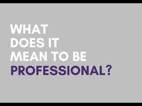 Video: Wat is de definitie van professioneel?