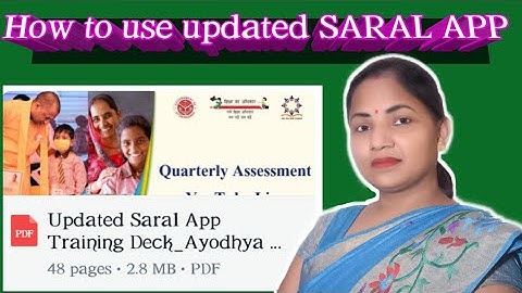 How to use Updated SARAL APP before 2/3 days NAT NIPUN Assessment Test with PDF