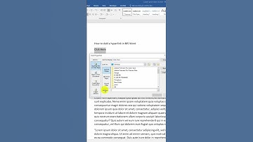 Add Hyperlink in MS Word!