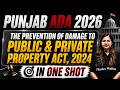 Prevention of Damage to Public Property Act In One Shot | Punjab ADA 2026 | Judiciary By PW