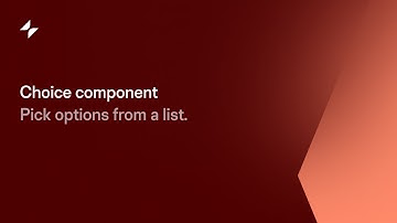 How to use the Choice Component | No Code Tutorial | Glide Apps