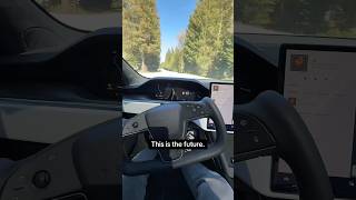 This is the future. Full self driving on dirt roads.