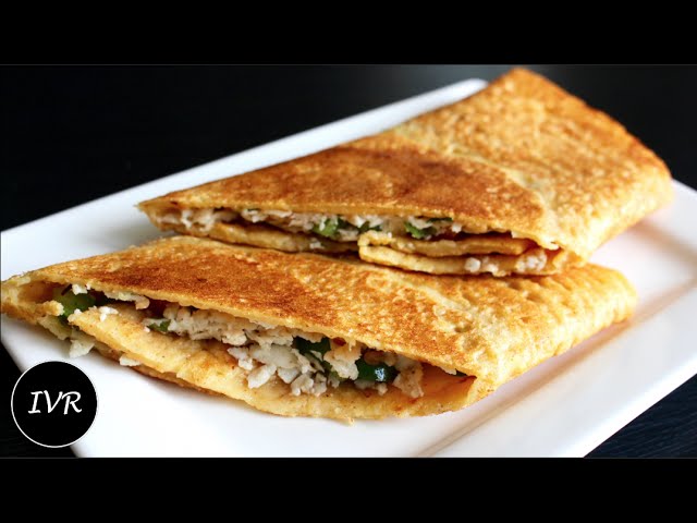 "Stuffed Moong Dal Chilla" | Paneer/Cottage Cheese Stuffing Cheela -Moong Dal Pancake Paneer Stuffed | Indian Vegetarian Recipes