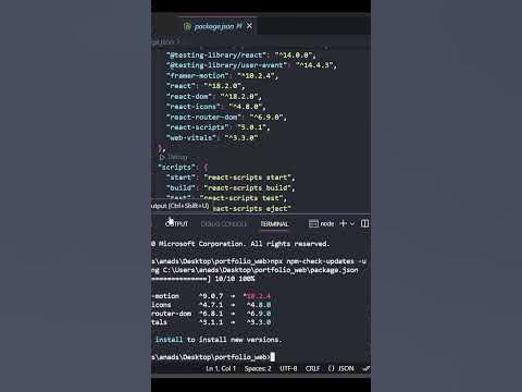 How To Update All Dependencies At Once In React JS Project #shorts # ...