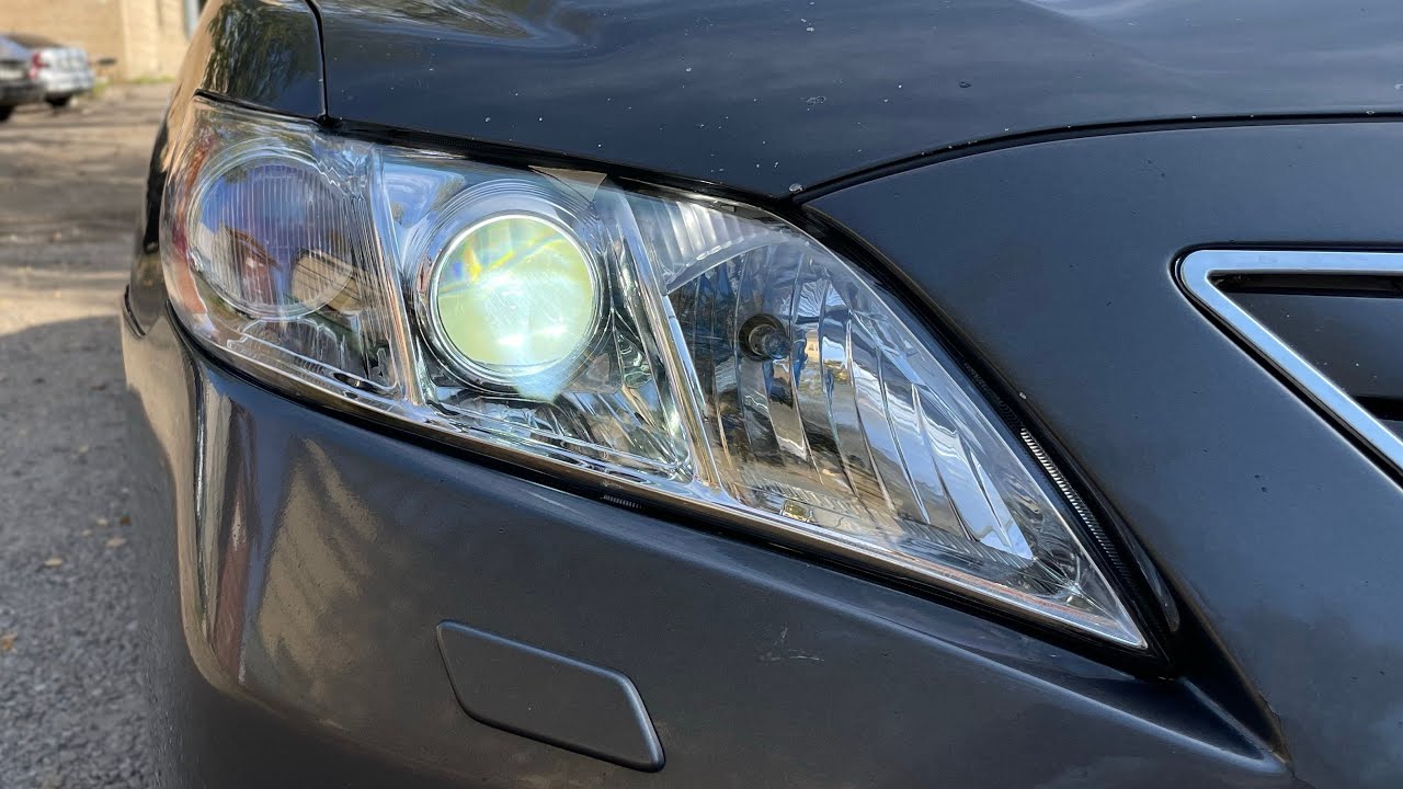 Улучшение света на Тойота Камри. Замена линз на Bi Led, замена ламп ...