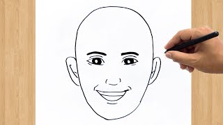 How to Draw Smiling Face for Beginners Step by Step | Smiley Face Pencil Drawing Easy