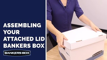 Assemble an Attached Lid Bankers Box Storage Box-Systematic