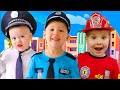 Police Man Muffin man Fireman- Kids Songs and Nursery Rhymes