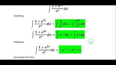 Integrals of Exponential Functions
