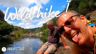 Trekking 7 Cascades - Tamarin Falls in Mauritius, drone, 4k video HD