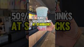 Don’t miss 50% off Drinks today  12pm  6pm  #starbucks #shorts