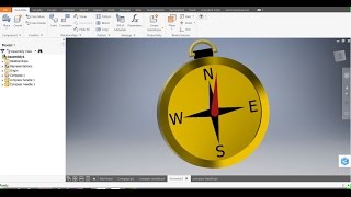Autodesk Inventor 2017 - Golden Compass Tutorial Part 2