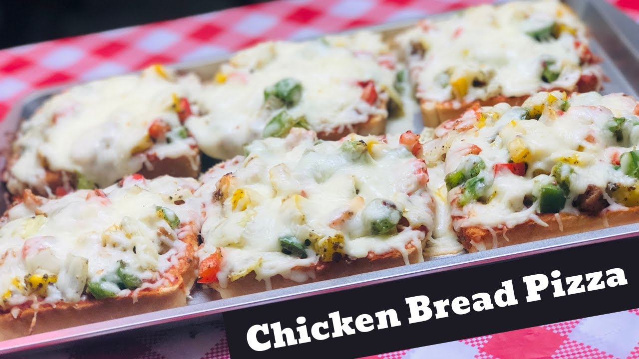 পাউরুটির পিৎজা Chicken Bread Pizza Recipe Bangla Bread Pizza