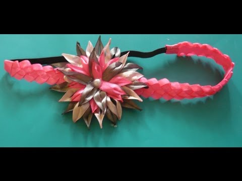 Повязка на голову из лент своими руками Wicker diadem Повязка на голову из лент своими руками Wicker diadem