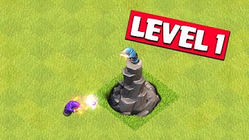 Level 1 Wizard Tower Vs All Max Troops + Heroes | Clash of Clans