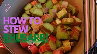 Stewed Rhubarb!! Yummy!! Quick, delicious superfood rich in antioxidants which help repair cells!