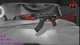 AK-47, Red Laminate + Red Stickers