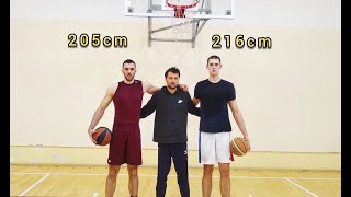 Workout With Big Guys David (216cm) and Dušan (205cm)