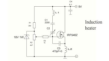 Induction heater on one transistor IRF540Z