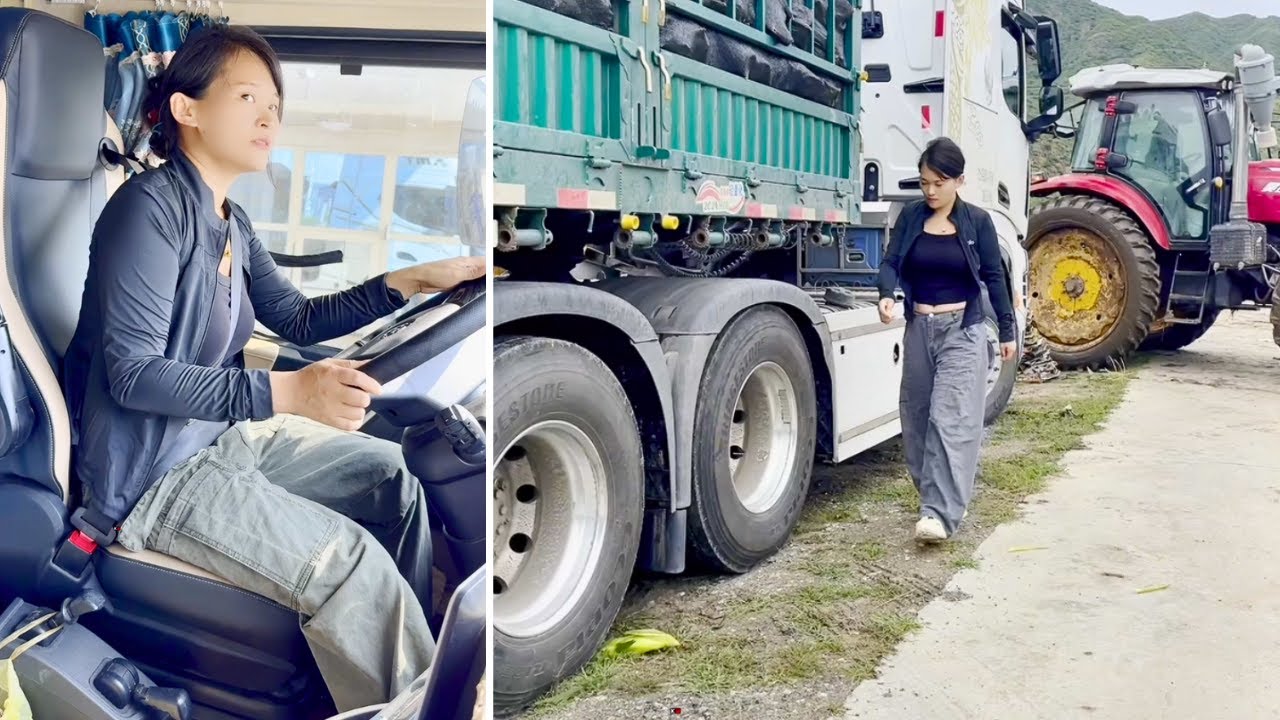 Тиан На; Женщина-водитель грузовика: порядок доставки кукурузы после уборки урожая и День транспо...