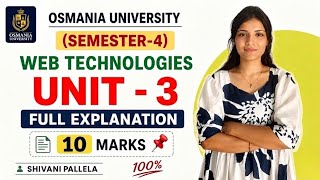 Celebrity WEB TECHNOLOGIES | UNIT-3 FULL EXPLANATION | OSMANIA UNIVERSITY | 💯 PASS SEM-4 |‎⁨@shivanipallela⁩   Net Worth