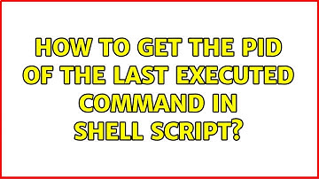 Unix & Linux: How to get the pid of the last executed command in shell script? (3 Solutions!!)