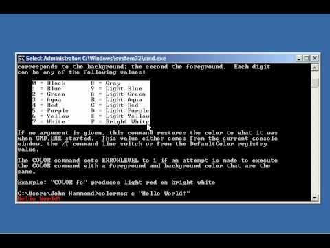 Batch 54 Colormsg Script