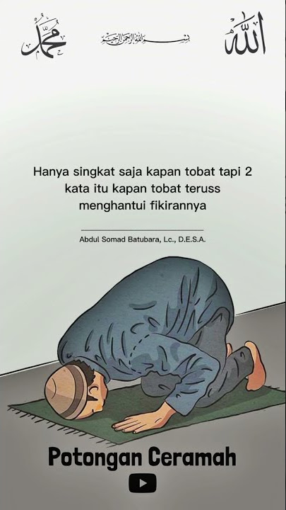 KAPAN TOBAT?.Ceramah 1 menitan (Abdul Somad Batubara, Lc., D.E.S.A.)#abdulsomad #tobat #shorts