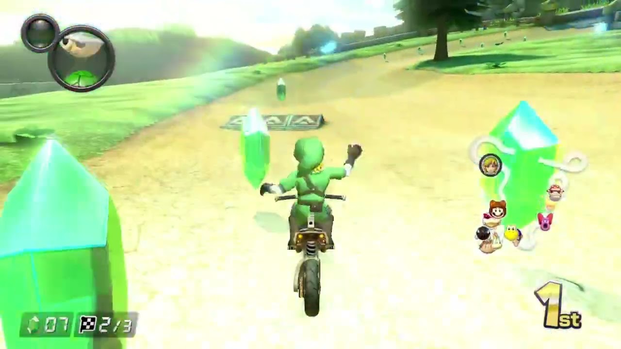 Mario Kart 8 Deluxe -  Hyrule Circuit (Triforce Cup) with Link