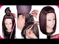 #how to make a synthetic two stripe wig / #comment faire une perruque synthétique à deux raies 🥰