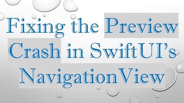 Fixing the Preview Crash in SwiftUI