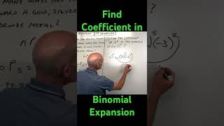 find the coefficient of a specific term in a binomial expansion