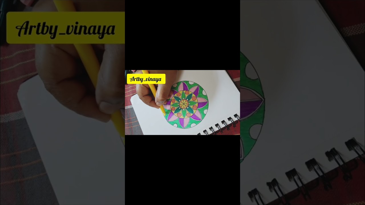 Coloring a simple mandala art 🎨 