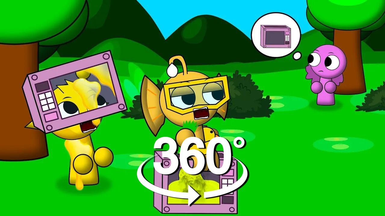 360° VR Lily, Simon & Bailey have diarrhea ｜｜ Sprunki Cartoon Collection